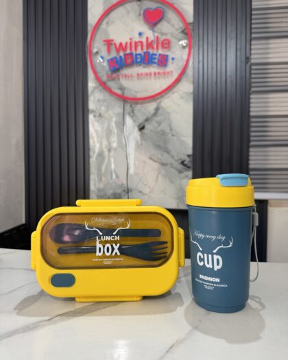 2 in 1 Yellow Unisex Lunch Box