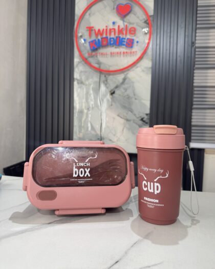 2 in 1 Pink Girls Lunch Box