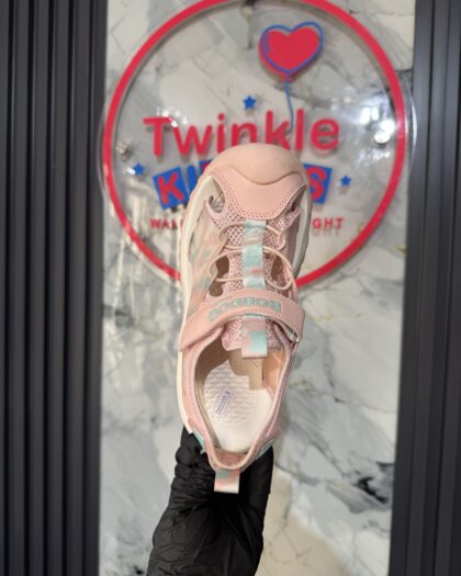 Solid Pink & Cream Girls Sandals