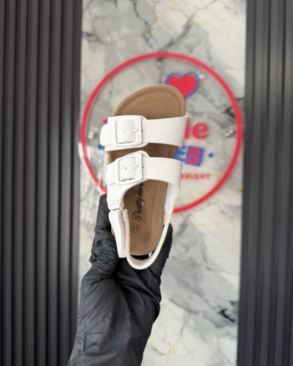 Birkenstock White Girls Sandals