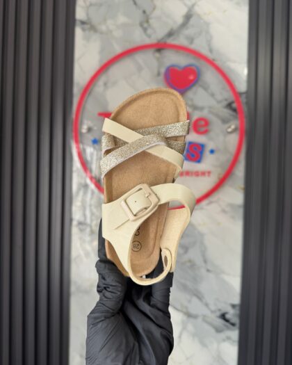 Birkenstock Cream Girls Sandals