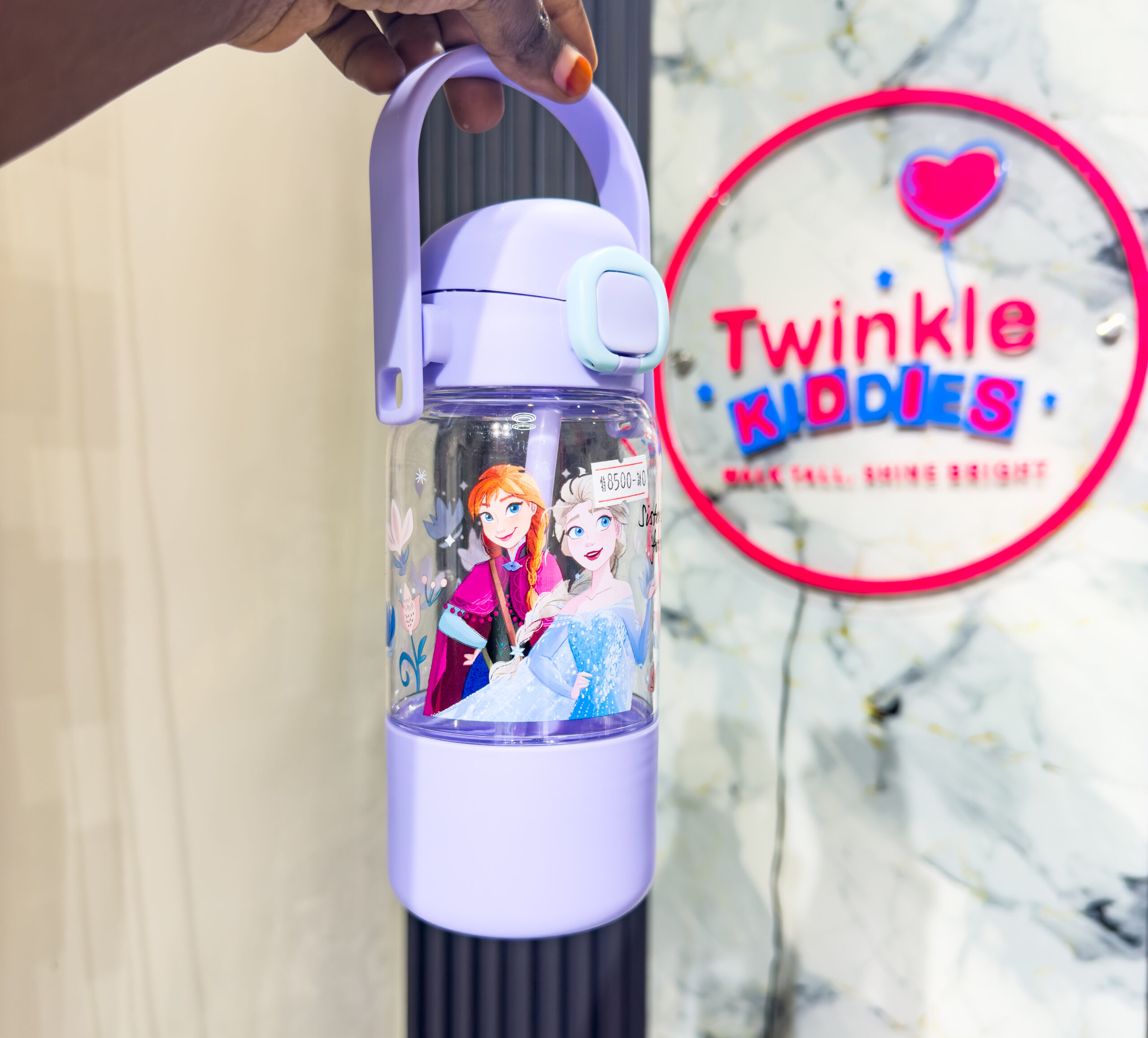 Hello Shark Purple Girls Water Bottle