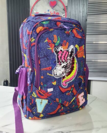 Big Multicolour Girls School Bag