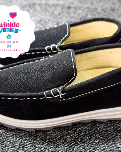 Boys Full Black Corporate Loafers