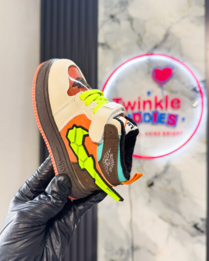 Toddler Orange & Green Boys Sneakers