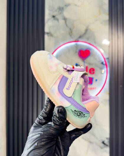 Toddler Purple & White Girls Sneakers