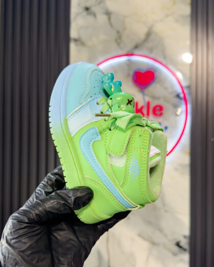 Toddler Blue & Green Boys Sneakers