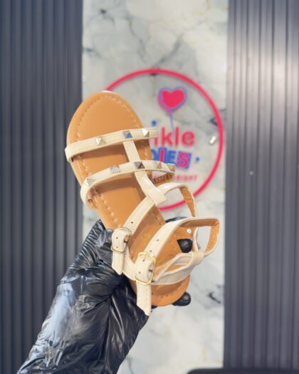 Pepperdem Brown & Cream Big Girls Sandals