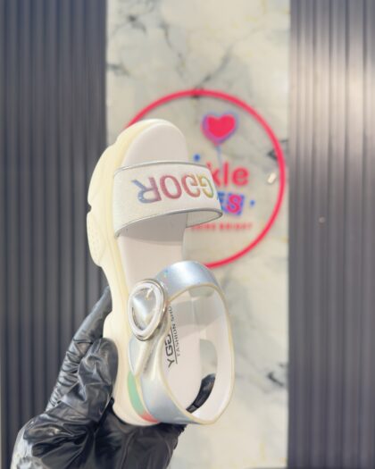 Pepperdem Silver & White Big Girls Sandals