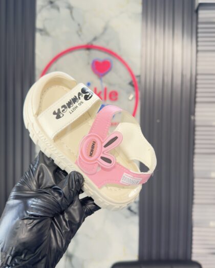 Pepperdem Cream & Pink Big Girls Sandals