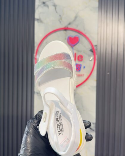 Pepperdem White Big Girls Sandals