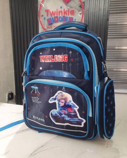 Big Dark Blue Boys School Bag