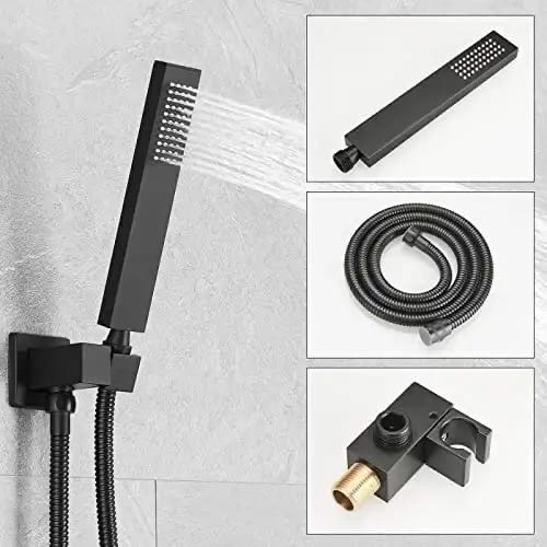 Black Four-Function Concealed Shower Mixer - Image 4