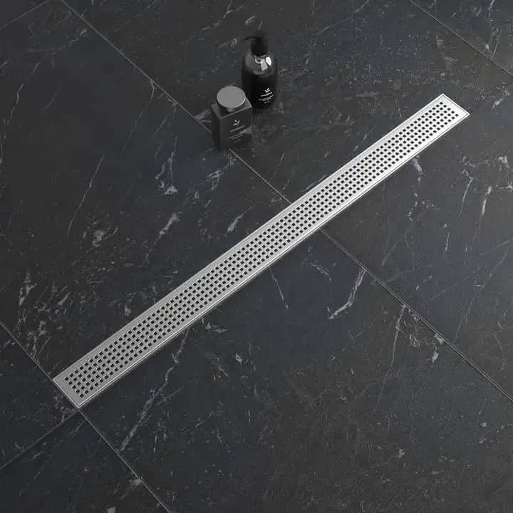 100x10cm SUS304 Stainless Steel Net-Pattern Shower Floor Drain