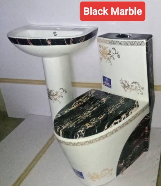 Executive Black Marble Designer Water Closet - Model BT-CC25-2