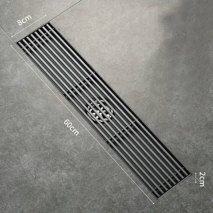 Rust-Resistant Linear Shower Floor Drain with Flow Waste, 60cm