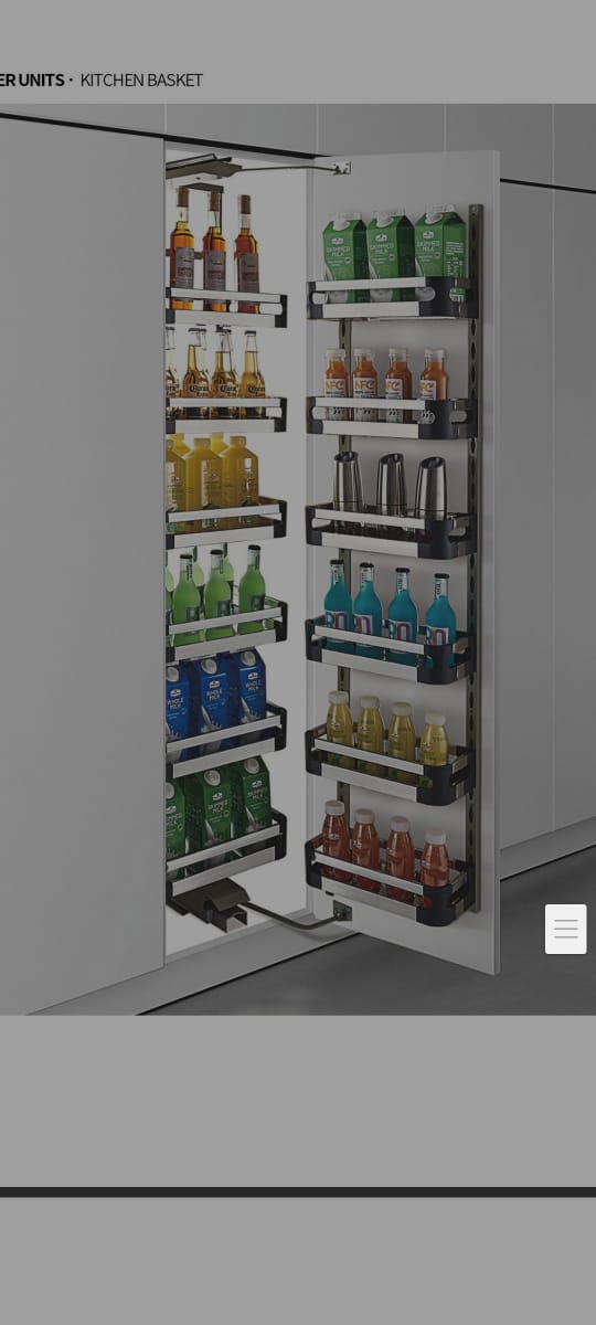 Aluminum side opening pantry unit