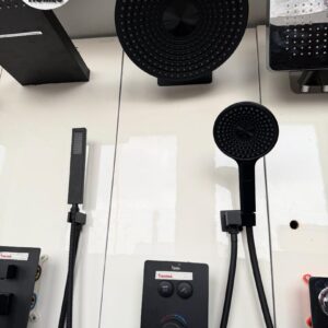 Matte Black Round Executive Conduit Shower Mixer