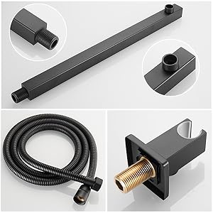 Black 5-Way Concealed Shower Mixer (Conduit) - Image 2